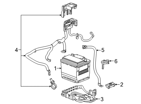 2015 Chevrolet Spark EV Hybrid Components, Battery, Cooling System Positive Cable Diagram for 95400278