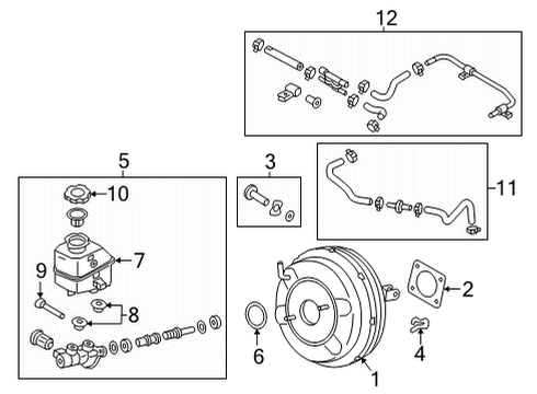 2018 Genesis G80 Hydraulic System Hose Assembly-Joint Diagram for 59120-B1030