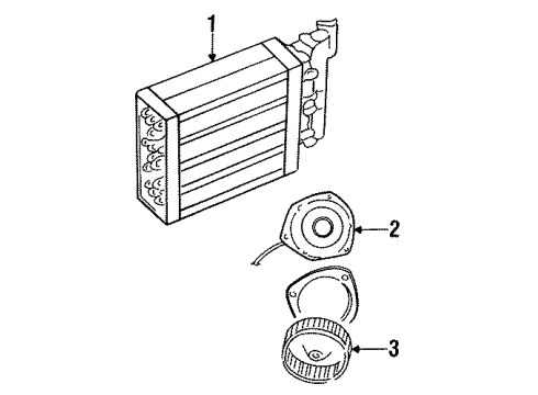 1987 Dodge Daytona Heater Core & Control Valve Valve Diagram for 4462409