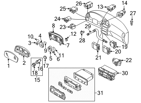 1999 Infiniti QX4 Cruise Control System ACTUATOR Assembly ASCD Diagram for 18910-0W010