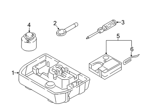 2021 Kia Niro EV Inflator Components Tire Mobility Kit Hose Assembly Diagram for 52935-D4000