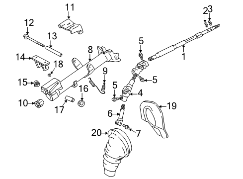 2000 Toyota Celica Housing & Components Bolt, W/Washer Diagram for 90080-11555