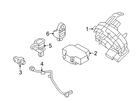 2017 Hyundai Sonata Air Bag Components Wiring Assembly-Air Bag Extension Diagram for 91711-E6000