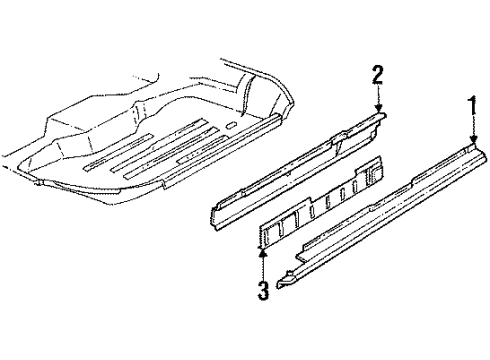 1986 Buick Skylark Rocker Panel Retainer Diagram for 20492146