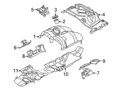 2020 BMW X5 Turbocharger & Components HOLDER FOR BRIDGE OF V-SPACE Diagram for 11657852132