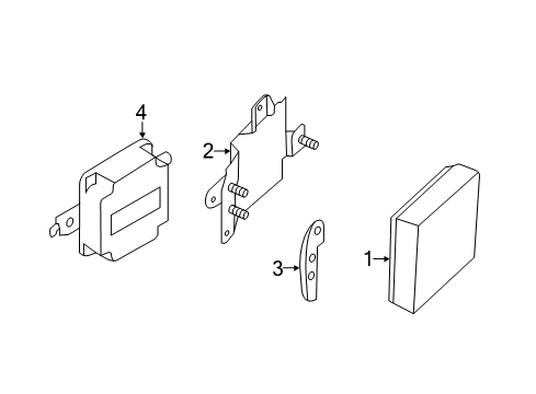 2015 Nissan Quest Parking Aid Bracket-Electric Unit Diagram for 28453-1JA9A