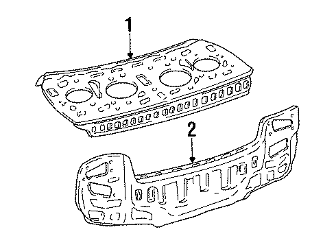 1995 Hyundai Sonata Rear Body Panel Assembly-Back Diagram for 69100-34100