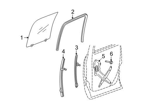 2007 Dodge Ram 3500 Rear Door Seal-Door Diagram for 55277026AD