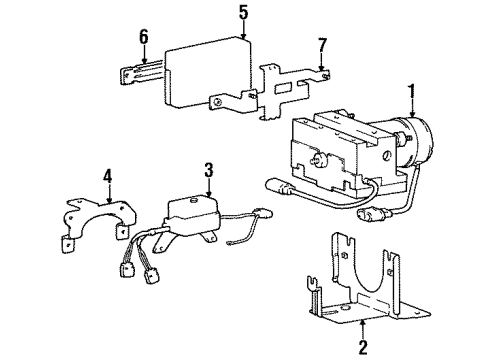 1997 Hyundai Accent ABS Components Cover-Air Conditioning, Rear Diagram for 95663-22000