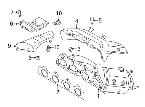 2016 Hyundai Accent Exhaust Manifold Stay-Exhaust Manifold Diagram for 28963-2B600