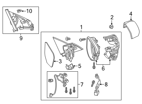 2019 Honda Insight Lane Departure Warning HARNESS ASSY., R. (R.C.) Diagram for 76206-TXM-A11