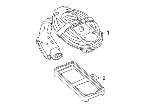 2021 BMW X3 Battery Stand.Chg.Cable / Mode 2 Charging Cable Diagram for 61446818634