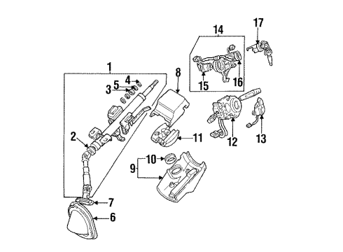1993 Mitsubishi Mirage Ignition System Cap Distributor Diagram for MD618977