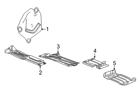 2022 Chevrolet Silverado 2500 HD Heat Shields Heat Shield Diagram for 84180519