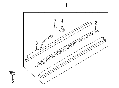 1999 BMW Z3 High Mount Lamps Third Stoplamp Diagram for 63258389970