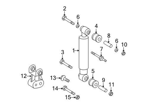 2005 Dodge Sprinter 2500 Shocks & Components - Rear Bolt-HEXAGON Head Diagram for 6104241AB