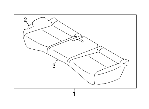 2020 Kia Soul Rear Seat Components Cushion Assembly-Rr Seat Diagram for 89100K0000SM6