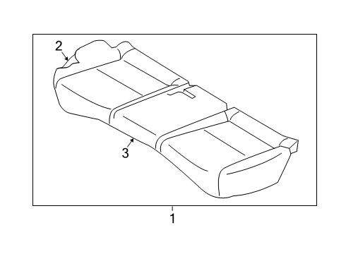 2020 Kia Soul Rear Seat Components Cushion Assembly-Rr Seat Diagram for 89100K0000SK9