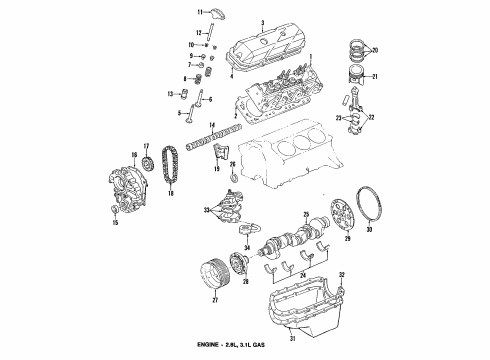 1994 Isuzu Pickup Ignition System Controller, Module Engine Diagram for 8-97071-842-2