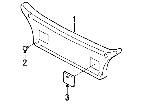 1990 Nissan Axxess Interior Trim - Lift Gate Clip Diagram for 01553-01053