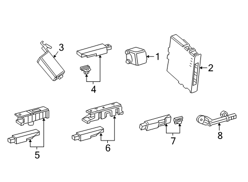 2021 Lexus UX200 Parking Aid Antenna Diagram for 899A0-10010