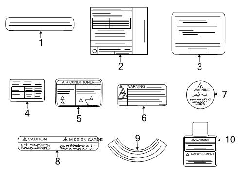 2013 Nissan Altima Information Labels Label Air Con Diagram for 27090-C952B