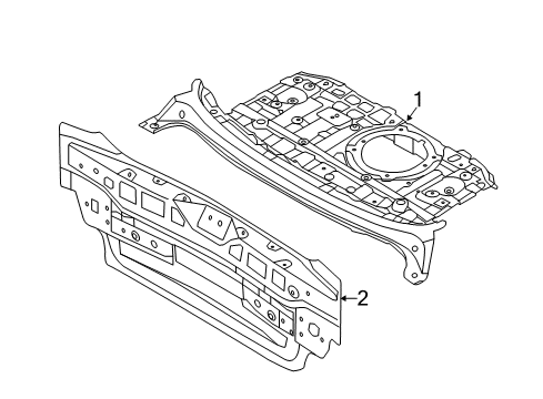 2015 Kia K900 Rear Body Panel Assembly-Rear PACKAG Diagram for 693003T010