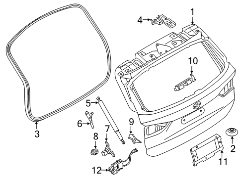 2017 BMW X1 Gate & Hardware Feedback Lever Right Diagram for 51247350836