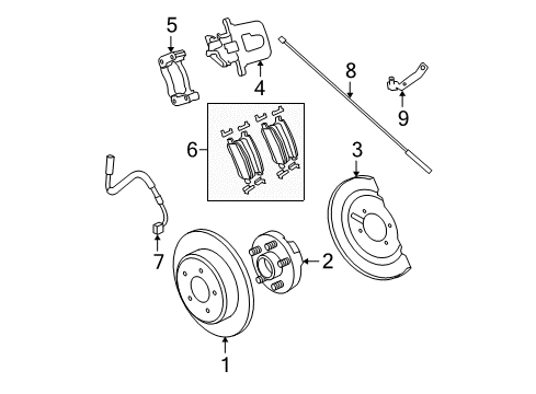 2009 Chrysler Town & Country Rear Brakes Sensor-Anti-Lock Brakes Diagram for 68082999AA