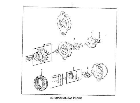 1990 Dodge Ram 50 Alternator ALTERNATR-REMAN Diagram for R108230M