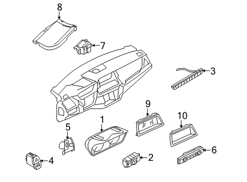 2010 BMW X6 A/C & Heater Control Units Instrument Cluster Speedometer Diagram for 62102459499