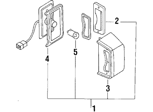 1984 Nissan Stanza License Lamps Lamp-License Diagram for 26510-D1600