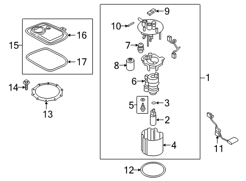 2019 Hyundai Veloster Senders BOLT Diagram for 31159-G3500