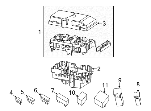 2016 Chrysler 200 Fuse & Relay Fuse-Micro Diagram for 68100745AB