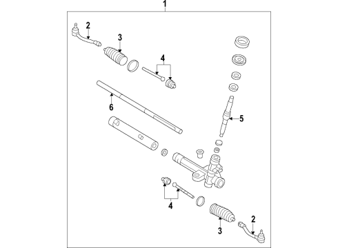 2017 Hyundai Sonata Steering Gear & Linkage Pinion Assembly-Steering Gear Box Diagram for 56511-C2700