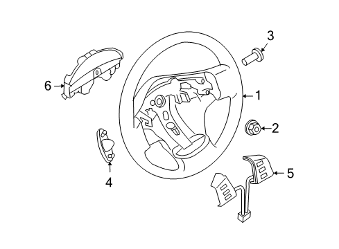 2009 Infiniti QX56 Steering Column & Wheel, Steering Gear & Linkage Switch Assembly - Steering Diagram for 25550-ZQ18A