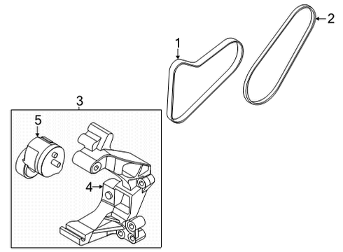 2022 Kia Sorento Belts & Pulleys Tensioner Assembly Diagram for 25280-2S000