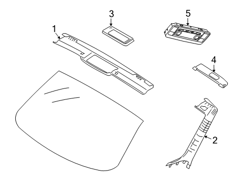 2013 BMW Z4 Convertible Top Cover, Column A Right Diagram for 51439128410