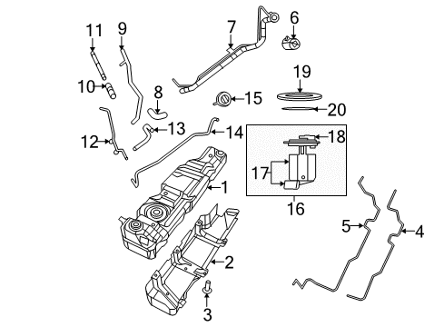 2007 Jeep Wrangler Fuel Supply Pedal-Accelerator Diagram for 53032868AD