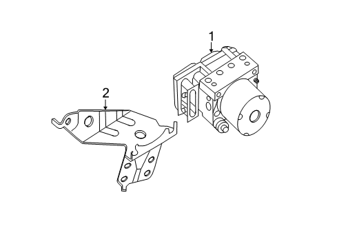2014 Nissan Sentra ABS Components Anti Skid Actuator Assembly Diagram for 47660-9AN4A