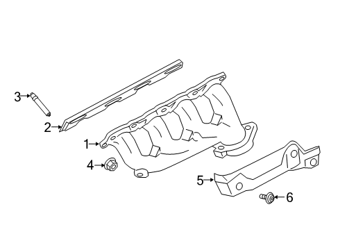 2020 Ford F-350 Super Duty Exhaust Manifold Manifold Diagram for LC3Z-9430-D