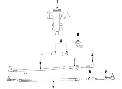 2019 Jeep Wrangler P/S Pump & Hoses, Steering Gear & Linkage POWER STEERING Diagram for 68529412AA