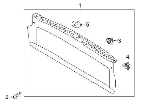 2021 Kia Sedona Interior Trim - Rear Body Trim Assembly-Rear Transverse Diagram for 85770A9500DAA