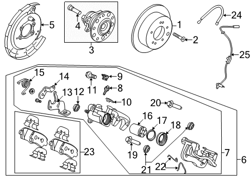 2018 Kia Rio Rear Brakes Cable Assembly-Abs Ext, L Diagram for 91920H9300
