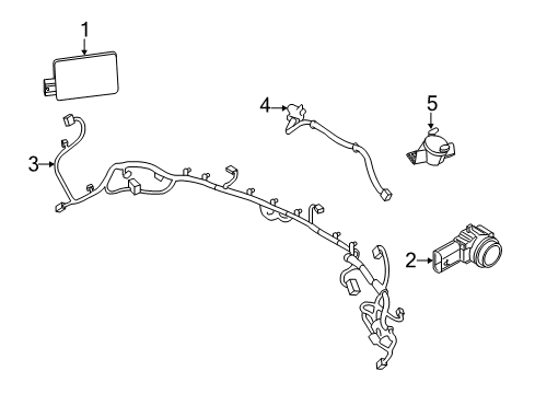 2022 Jeep Compass Parking Aid Plug-Trailer Hitch Diagram for 68328210AA