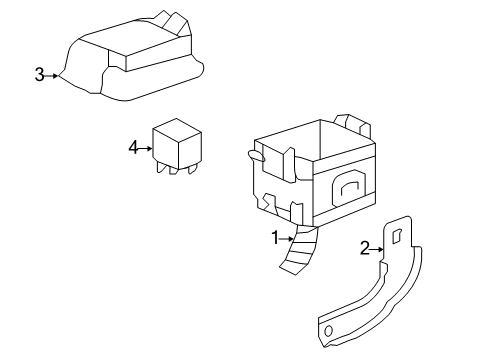 2012 Honda Insight Electrical Components Bracket, L. Multi Relay Box Diagram for 38187-TM8-000