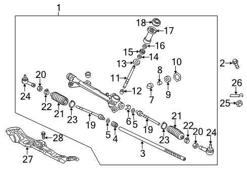 2017 Hyundai Elantra Steering Column & Wheel, Steering Gear & Linkage Spring-Steering Gear Diagram for 56523F2000