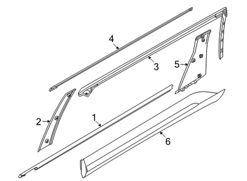 2022 Kia Carnival Exterior Trim - Side Door Clip-Side GARNISH MTG Diagram for 87727-J9000