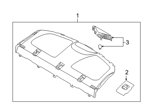 2011 Hyundai Elantra Interior Trim - Rear Body Bezel Assembly-Child Anchor Diagram for 85612-3X000-RY