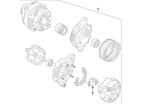 2021 Hyundai Sonata Alternator Regulator Assembly-Generator Diagram for 37370-2S200